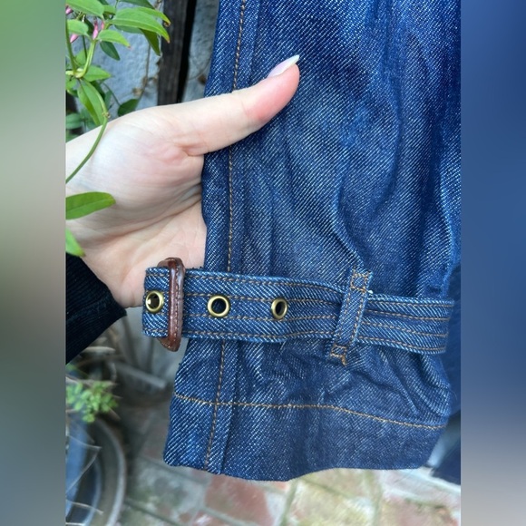 BURBERRY EASTHEATH Denim Jean Long Trench Coat - Picture 8 of 15